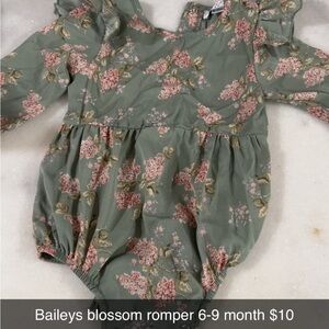 Floral Romper - Green